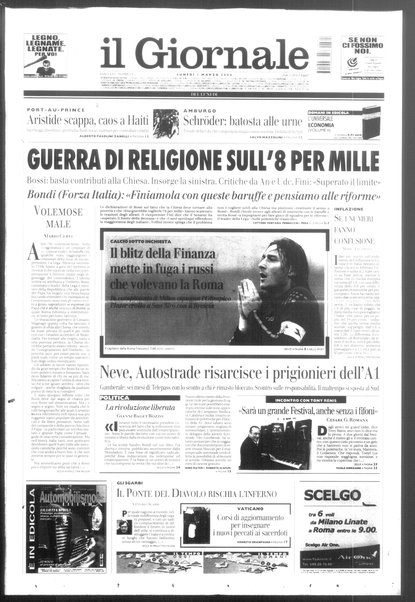 Il giornale del lunedi